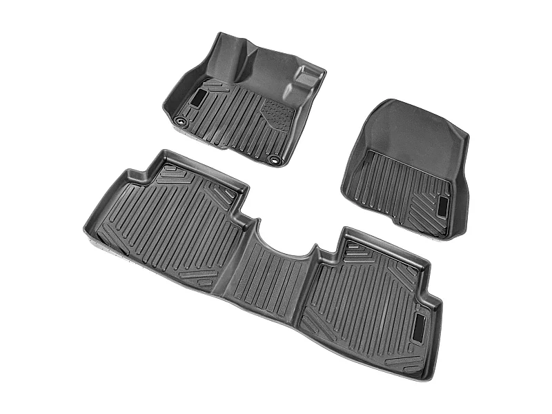 Automatten SucceBuy Compatibel met Honda CR-V 2017-2022, 3 Stuks Voor en 2e Rij, Op Maat Gemaakte SUV-Automatten van TPE, Gemakkelijk Schoon te Maken, Zwart