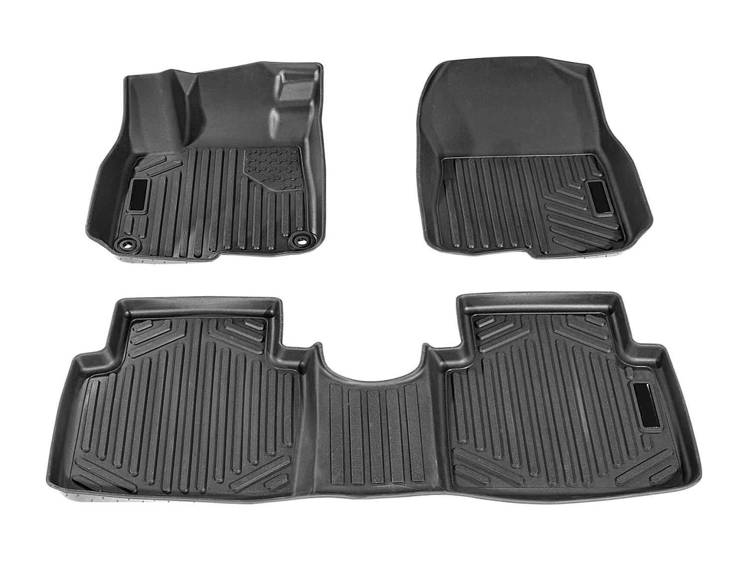 Automatten SucceBuy Compatibel met Honda CR-V 2017-2022, 3 Stuks Voor en 2e Rij, Op Maat Gemaakte SUV-Automatten van TPE, Gemakkelijk Schoon te Maken, Zwart