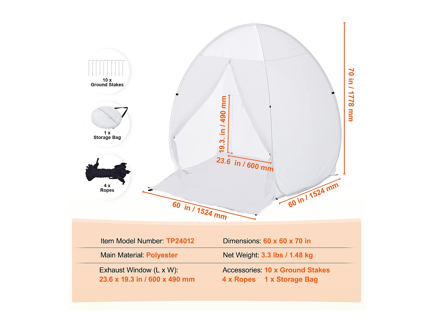 Cabine de Peinture Gonflable SucceBuy, Abri de Peinture Portable 152x152x178 cm