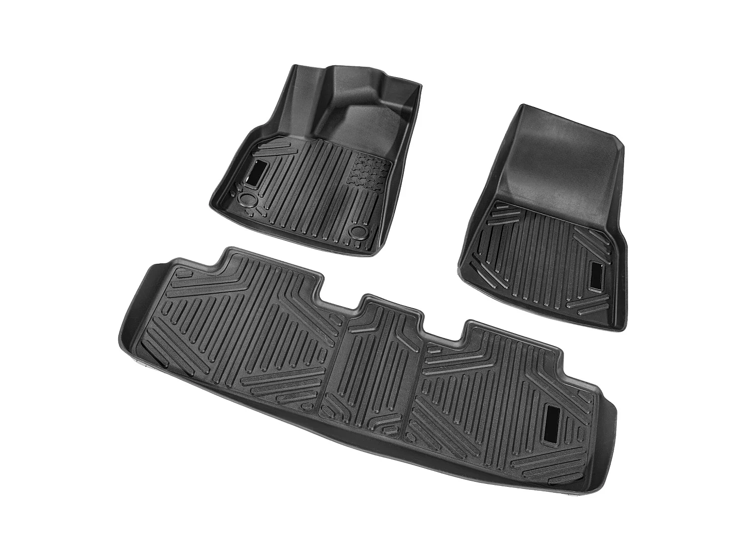 Tapetes para Automóveis SucceBuy, Adequados para o Modelo Tesla Y 2021-2024, 3 Peças, Forros em TPE