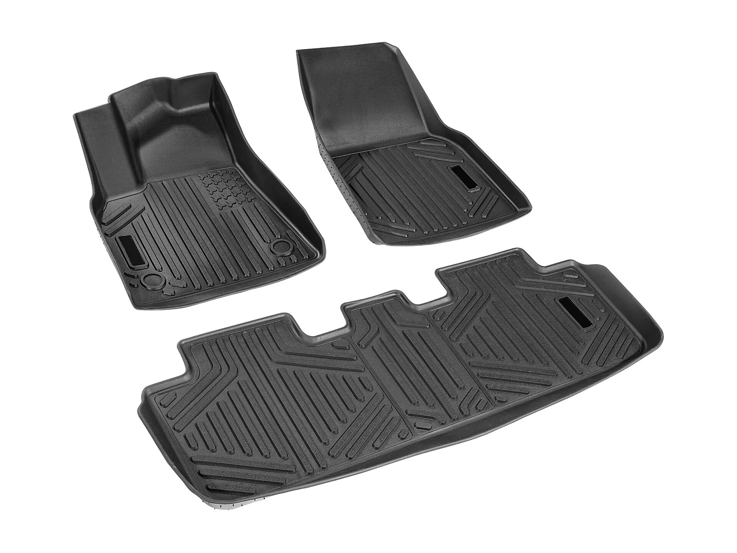 Tapetes para Automóveis SucceBuy, Adequados para o Modelo Tesla Y 2021-2024, 3 Peças, Forros em TPE