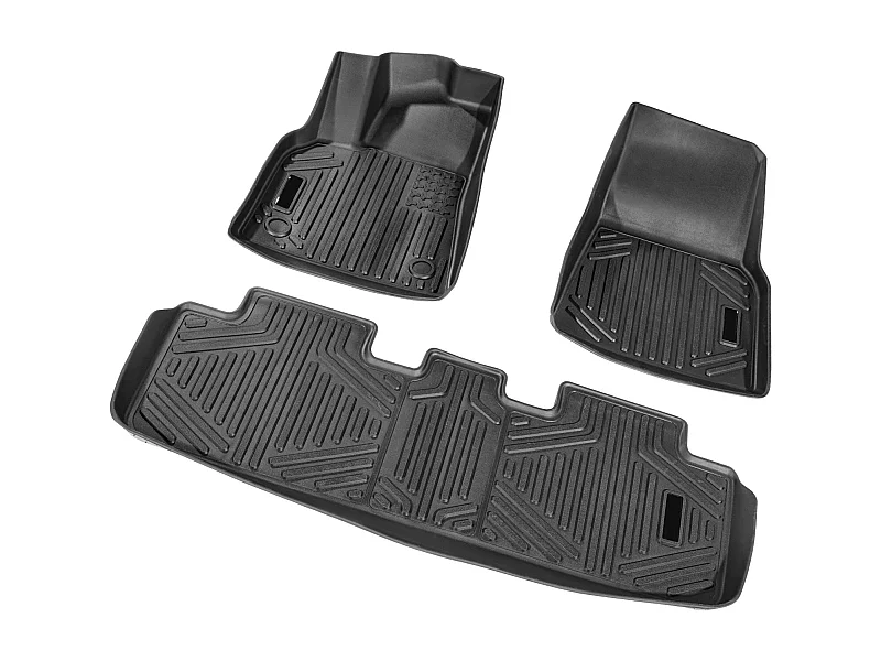 Tapis de Sol pour Automobile SucceBuy, Adaptés au Modèle Tesla Y 2021-2024, 3 Pièces, Doublures TPE