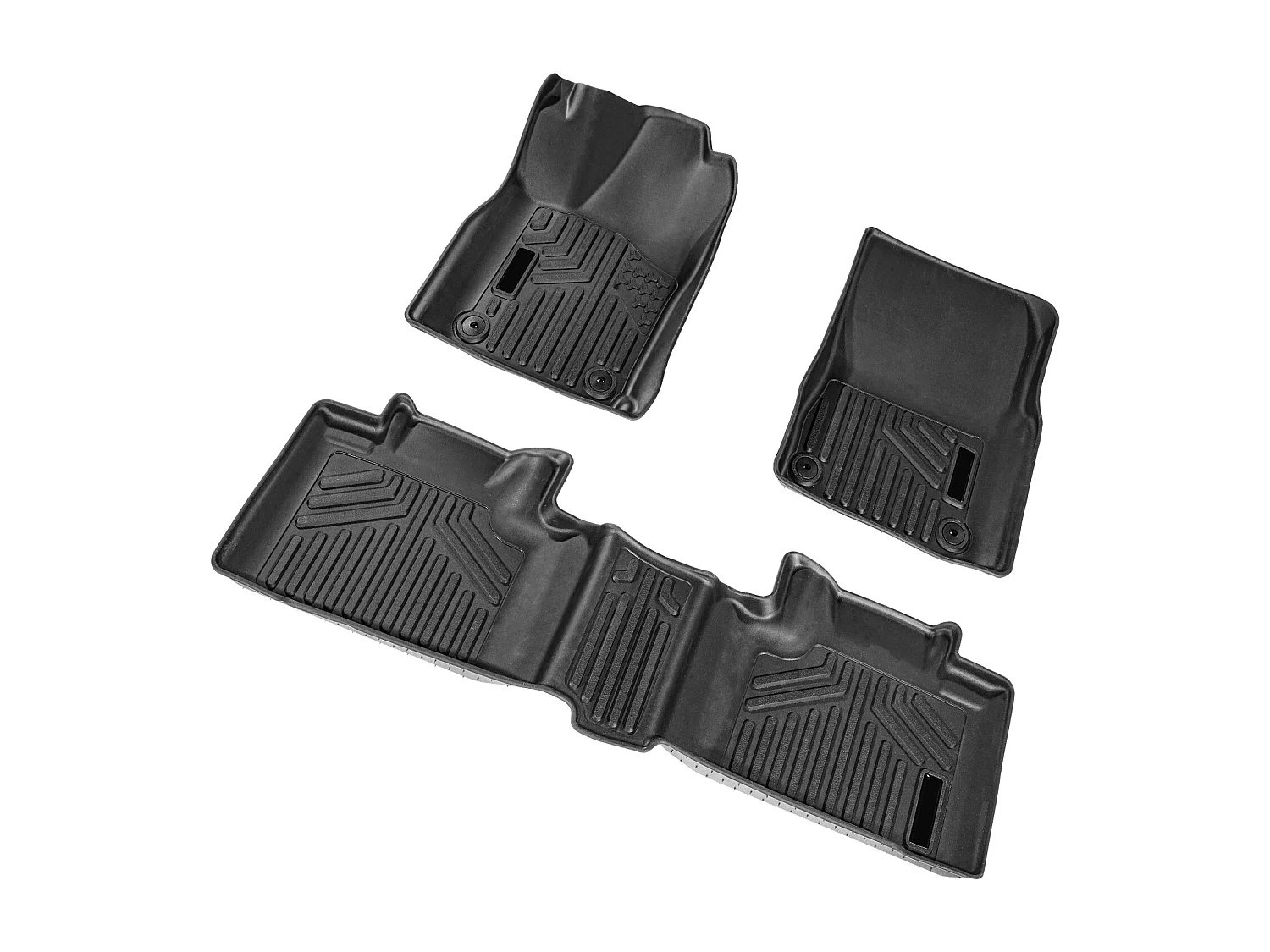 Tapetes para Automóveis SucceBuy Forros Dianteiros e da 2.ª Fila em TPE Personalizados, 3 Peças, Adequados para Toyota RAV4 2019-2024, Preto