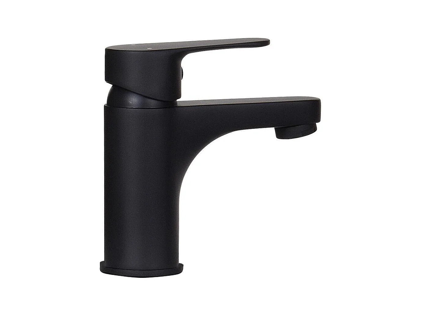 NOVA Waschbeckenset aus Metall und Holz mit schwarzem Wasserhahn und ovalem Spiegel