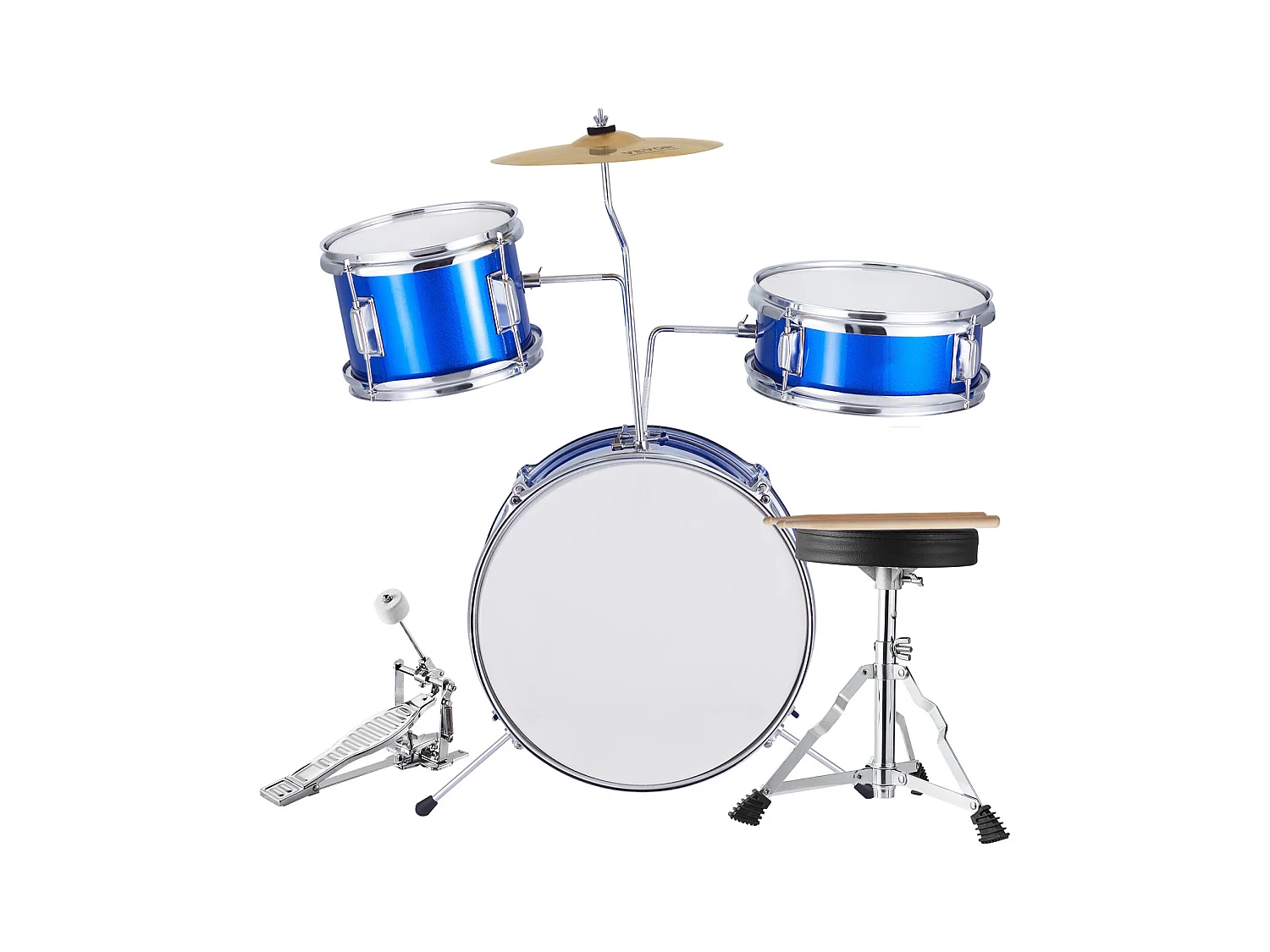 Zestaw Baterii dla Dzieci SucceBuy, 3 Sztuki, 355 mm, Bateria z Niebieskim Siedzeniem