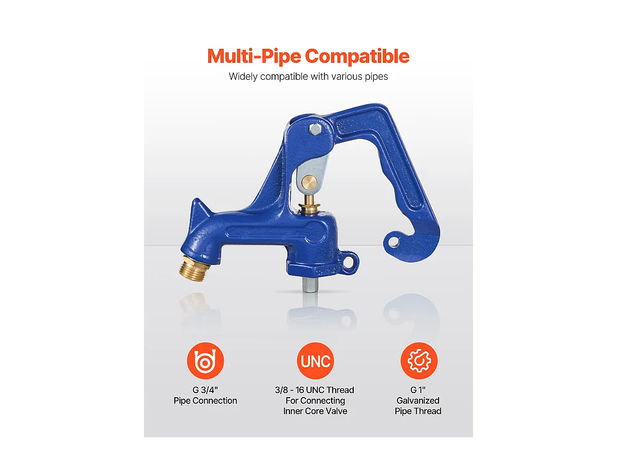 Robinet d'Extérieur Antigel SucceBuy, Tête de Remplacement pour Bouche d'Incendie de Jardin Résistante au Gel, Bleu