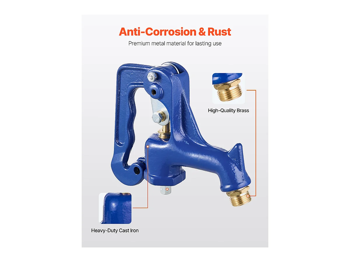 Robinet d'Extérieur Antigel SucceBuy, Tête de Remplacement pour Bouche d'Incendie de Jardin Résistante au Gel, Bleu