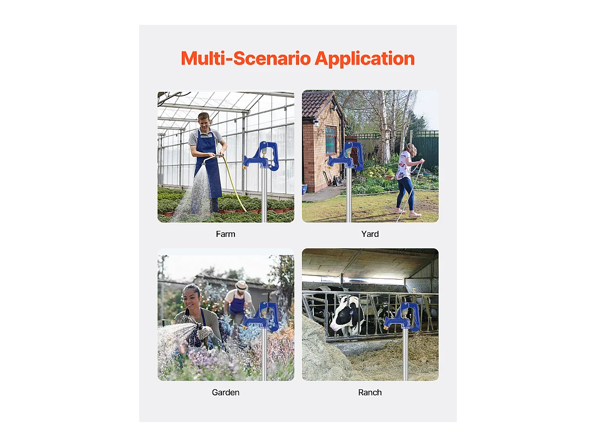 Robinet d'Extérieur Antigel SucceBuy, Tête de Remplacement pour Bouche d'Incendie de Jardin Résistante au Gel, Bleu