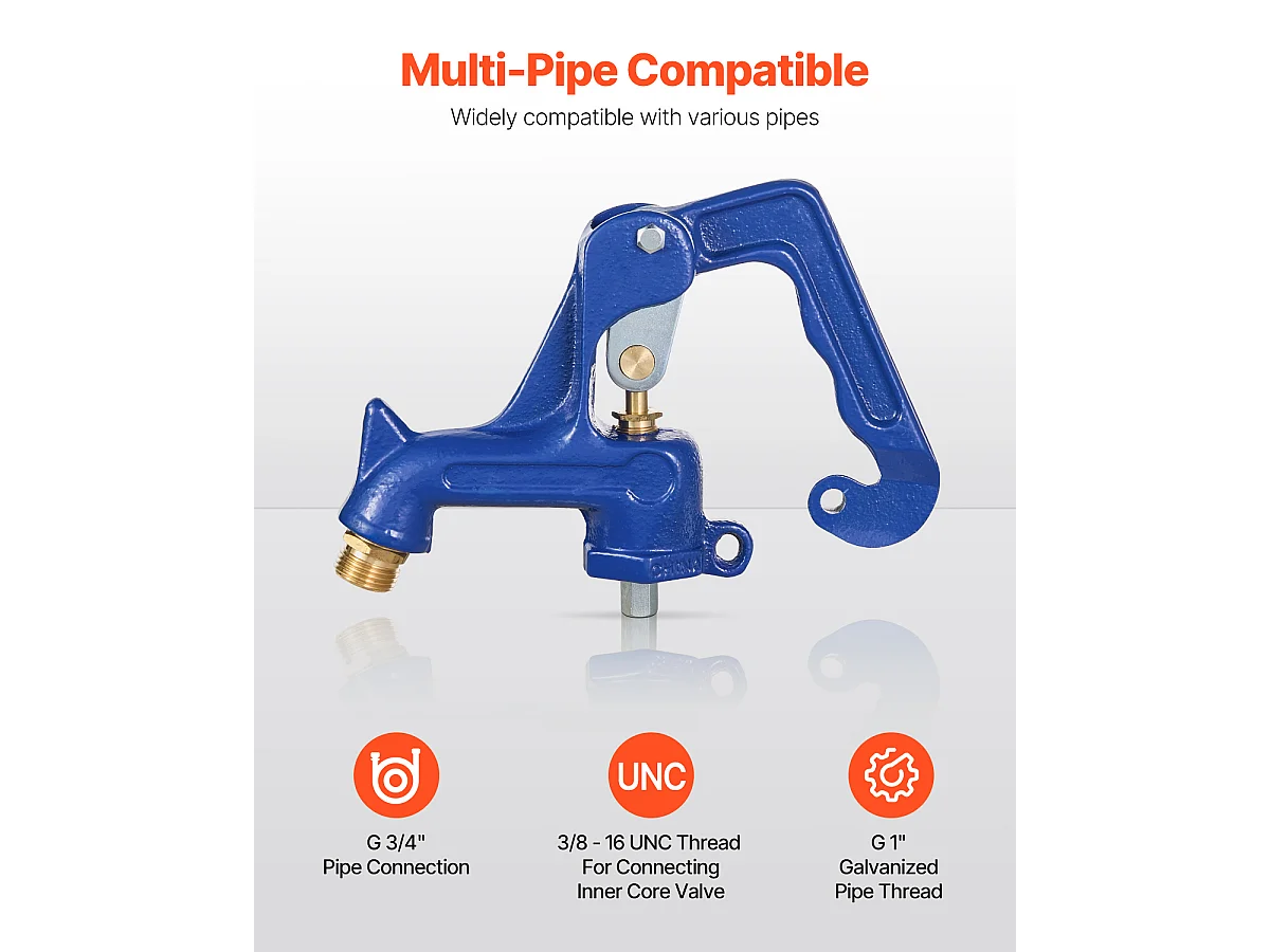 Robinet d'Extérieur Antigel SucceBuy, Tête de Remplacement pour Bouche d'Incendie de Jardin Résistante au Gel, Bleu