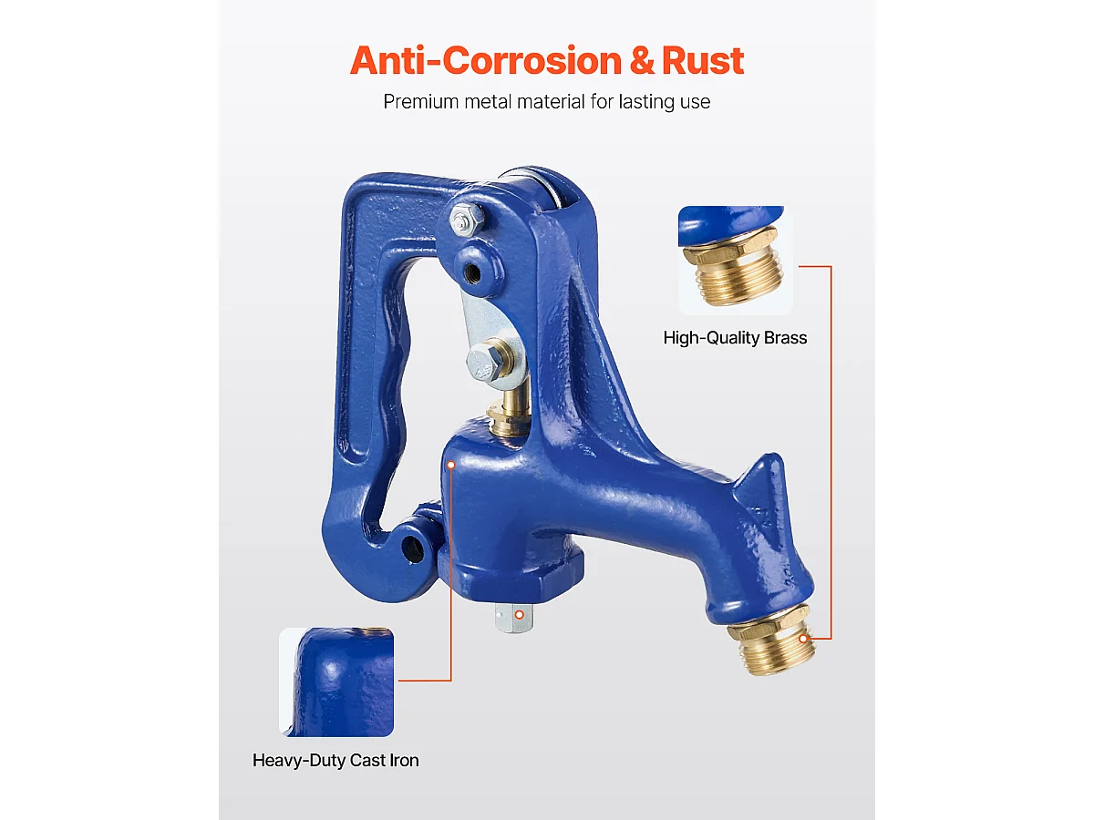 Robinet d'Extérieur Antigel SucceBuy, Tête de Remplacement pour Bouche d'Incendie de Jardin Résistante au Gel, Bleu