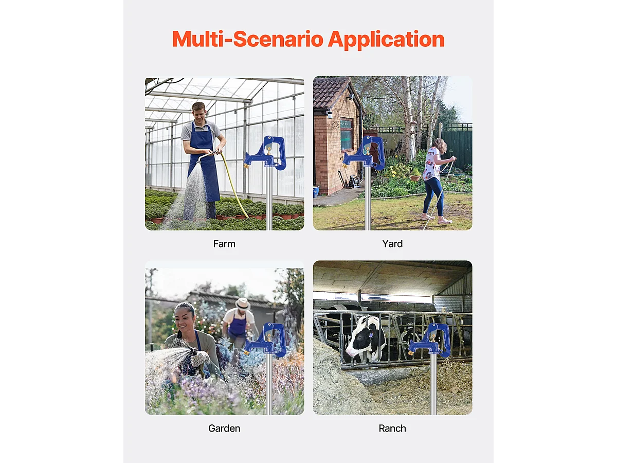 Robinet d'Extérieur Antigel SucceBuy, Tête de Remplacement pour Bouche d'Incendie de Jardin Résistante au Gel, Bleu