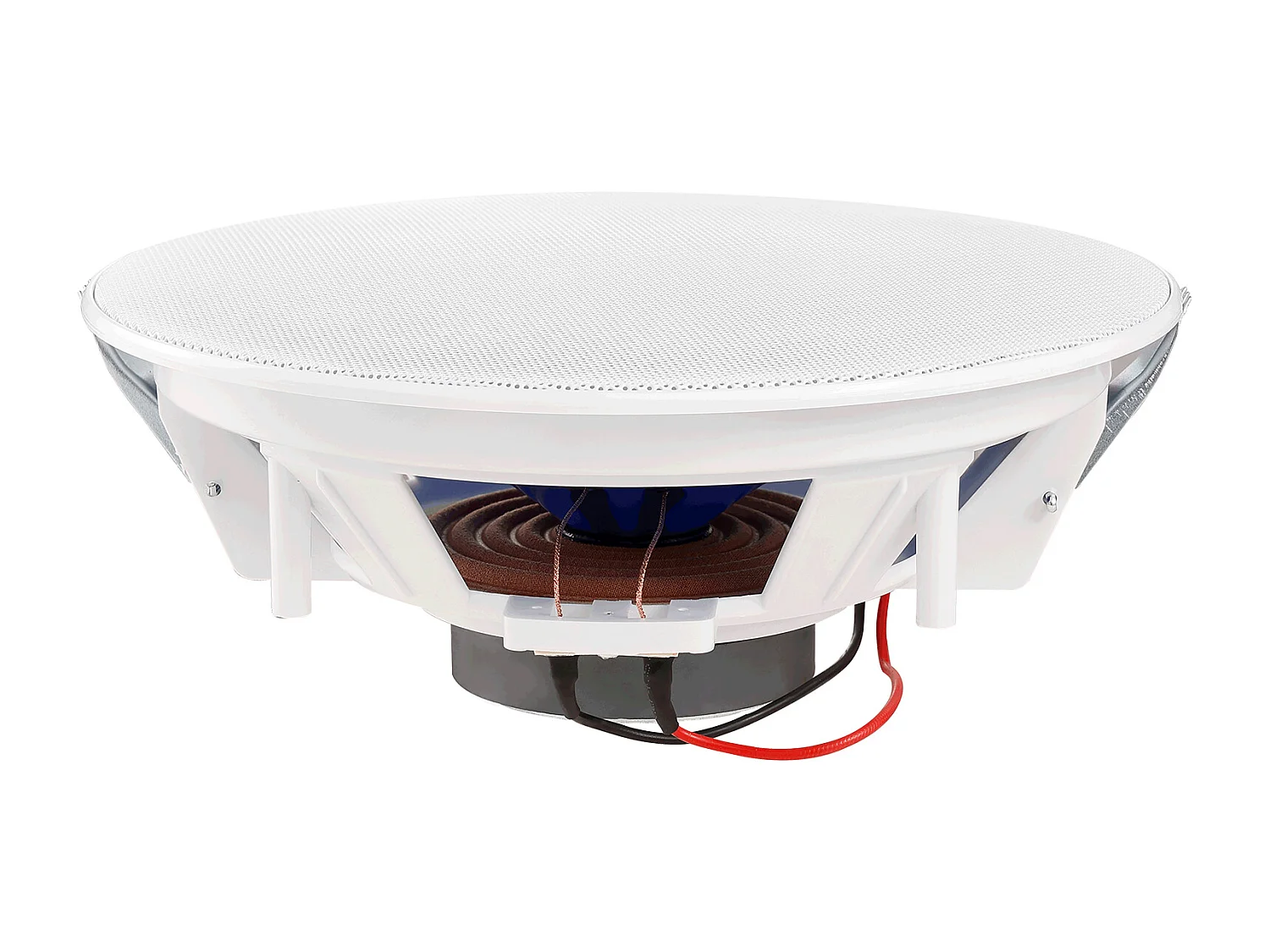 Haut-Parleurs de Plafond SucceBuy Lot de 2 50 Watts 20cm, Montage Encastré, Système de Haut-Parleurs Encastrés au Plafond et au Mur