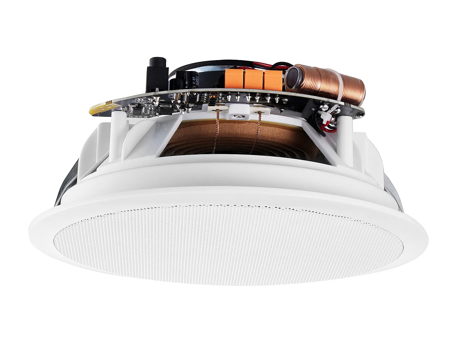 Haut-Parleurs de Plafond SucceBuy Lot de 4 Bluetooth 17cm 150 W à Montage Encastré dans le Mur, Système de Haut-Parleurs Encastrés au Plafond et au Mur