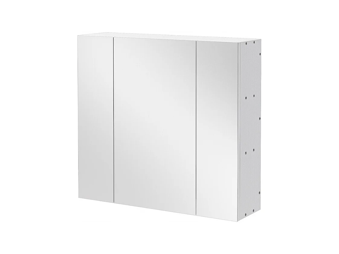 Armario de baño suspendido con espejo de tres paneles, estilo loft moderno