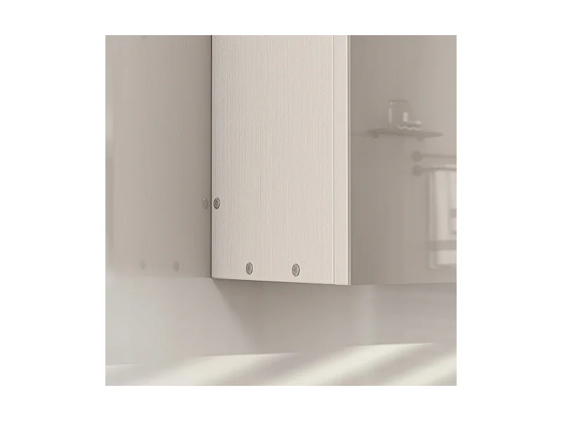 Armario de baño suspendido con espejo de tres paneles, estilo loft moderno