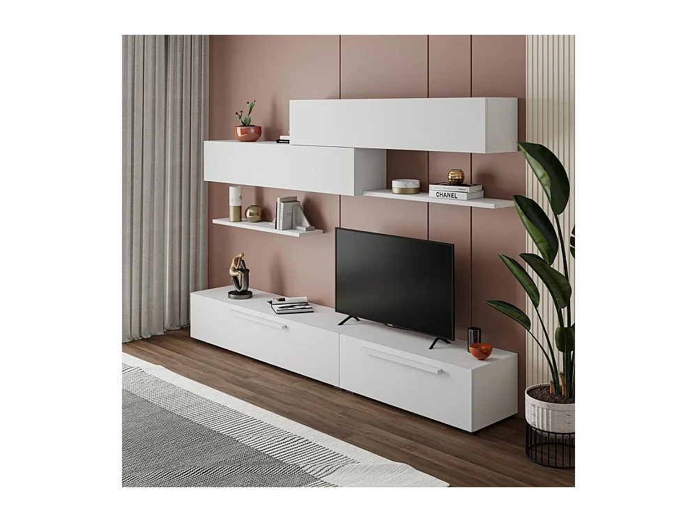 Parete attrezzata Kombat 260 colore bianco