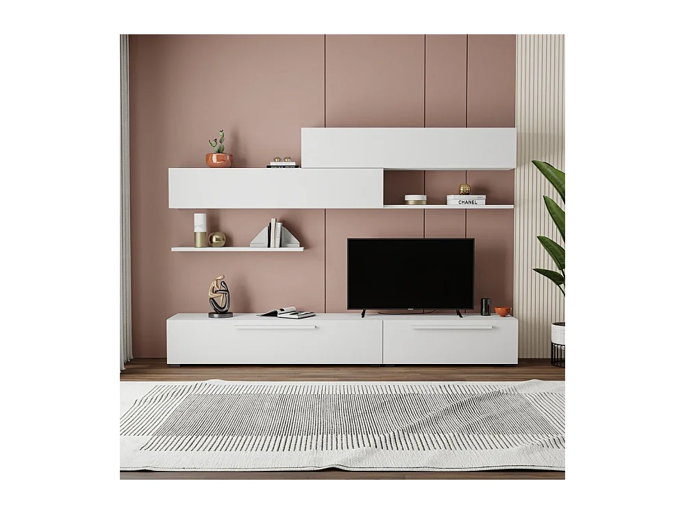 Parete attrezzata Kombat 260 colore bianco