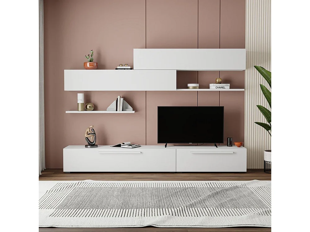 Parete attrezzata Kombat 260 colore bianco