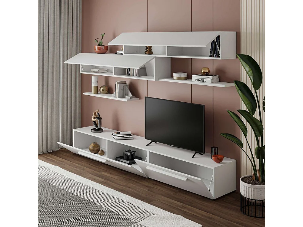 Parete attrezzata Kombat 260 colore bianco