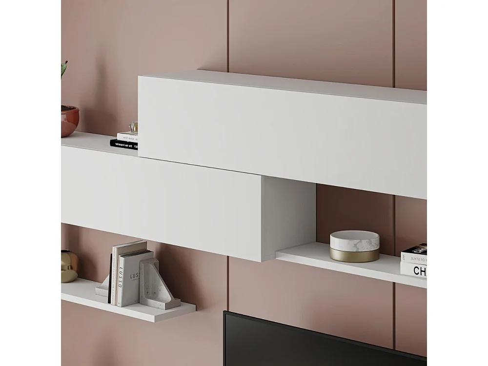 Parete attrezzata Kombat 260 colore bianco