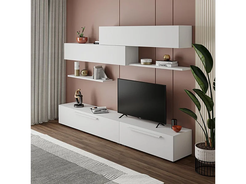 Parete attrezzata Kombat 260 colore bianco