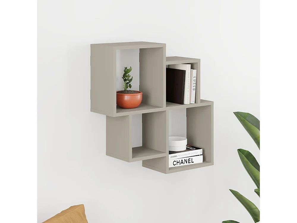 Mensola Oyo con 4 scomparti – Funzionalità e design in finitura cashmere