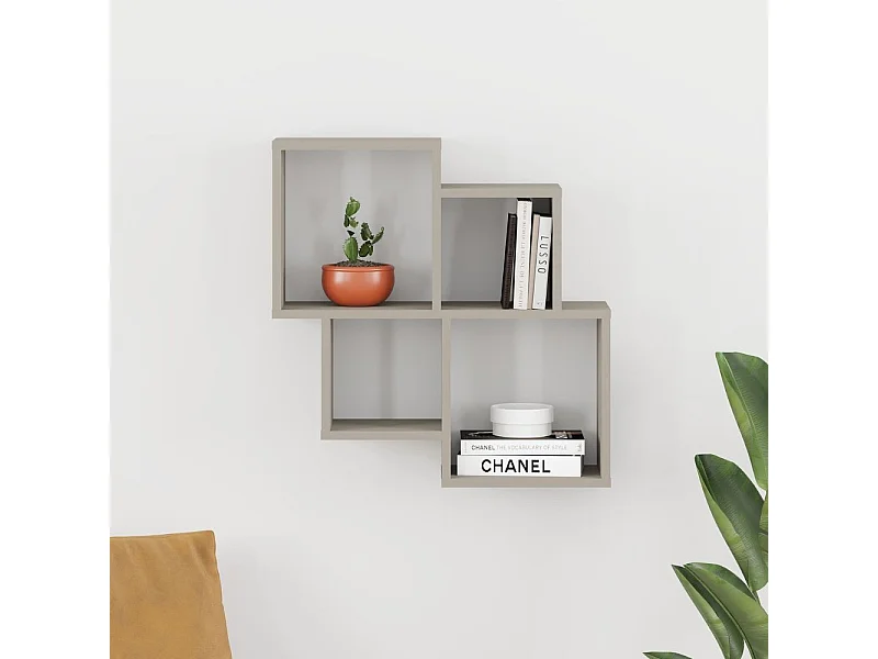 Mensola Oyo con 4 scomparti – Funzionalità e design in finitura cashmere