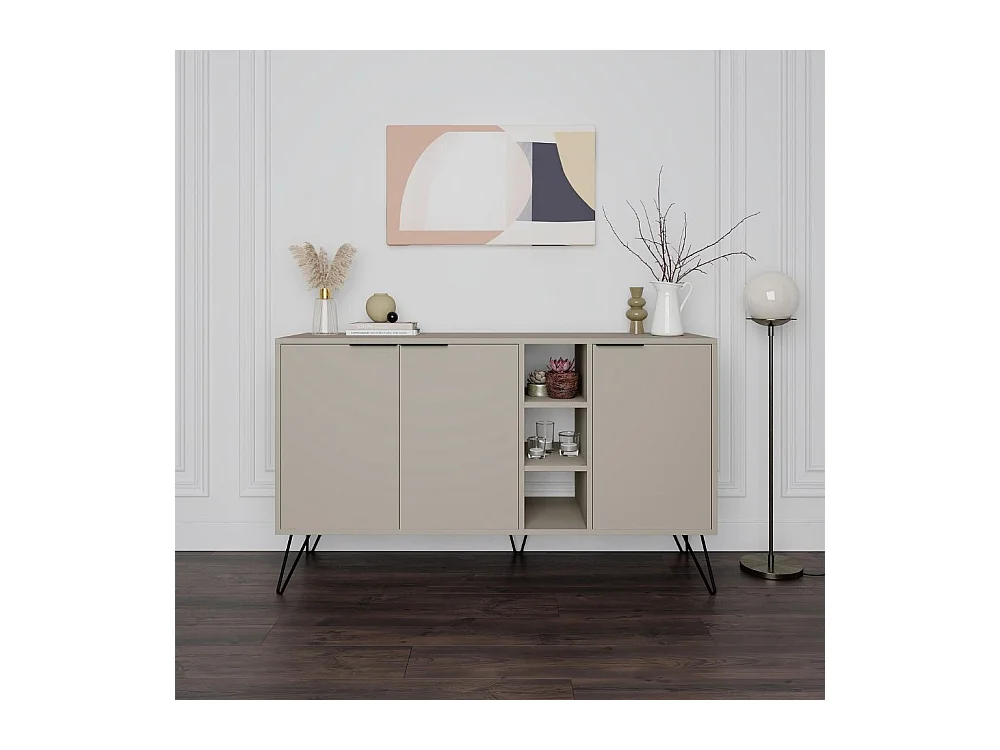 Madia 3 ante Clara 142x35,5x83h colore cashmere