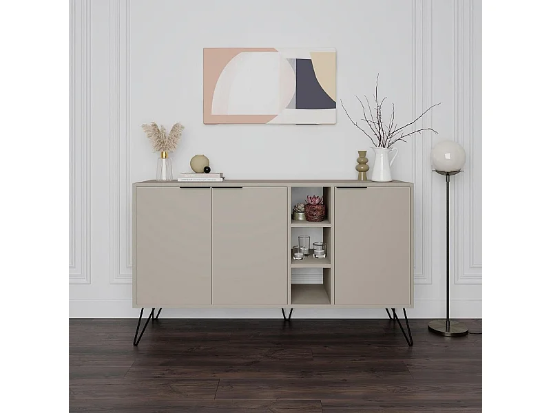 Madia 3 ante Clara 142x35,5x83h colore cashmere