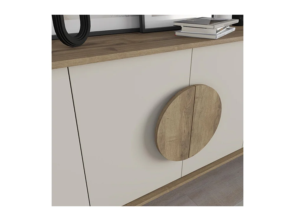 Madia 4 ante Gora180 colore noce e cashmere 180x35,6x82