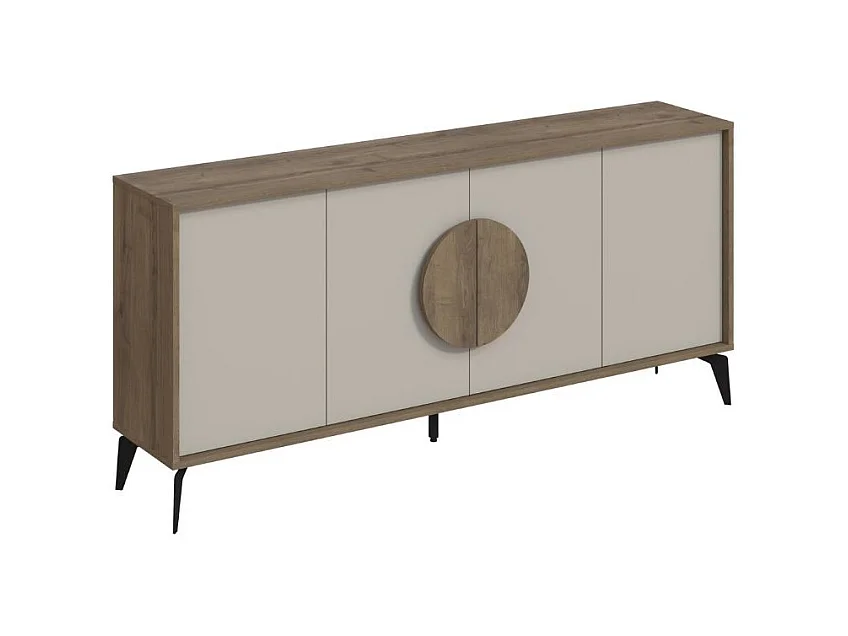 Madia 4 ante Gora180 colore noce e cashmere 180x35,6x82