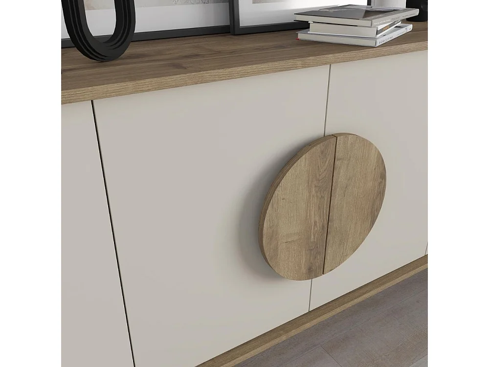 Madia 4 ante Gora180 colore noce e cashmere 180x35,6x82