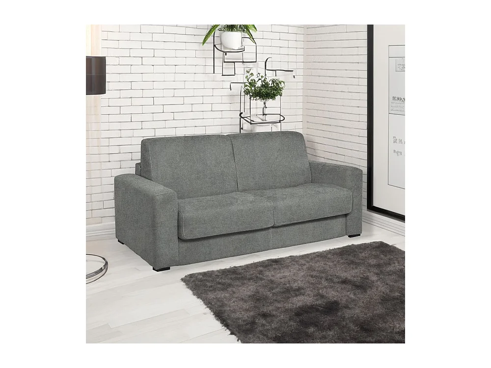 Divano letto 3 posti Kriog tessuto Barrel83 grigio 200x98x86h