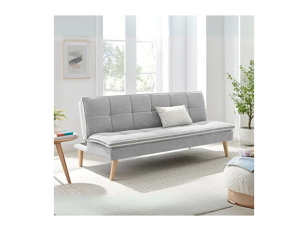 Divano letto Lunaria 3 posti colore grigio design moderno 182x88x80H