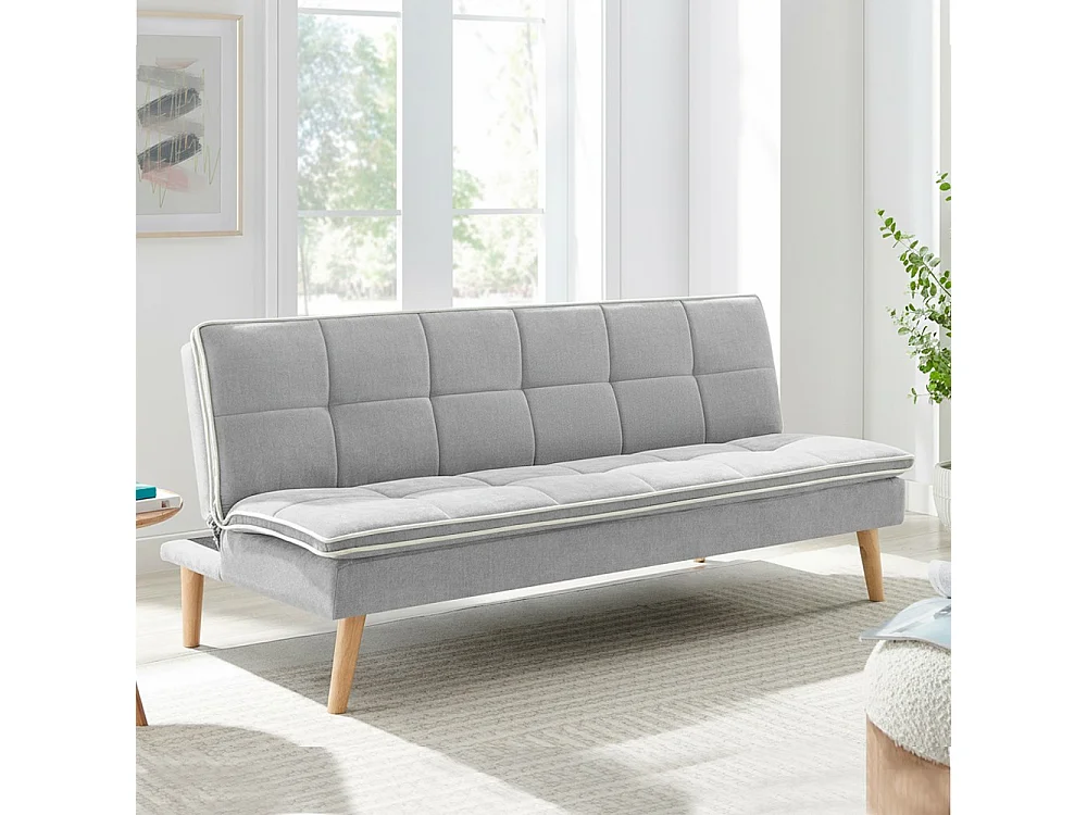 Divano letto Lunaria 3 posti colore grigio design moderno 182x88x80H