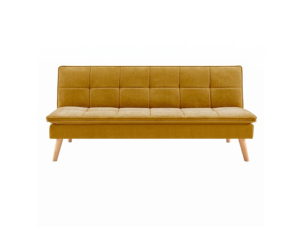 Divano letto Lunaria 3 posti colore senape design moderno 182x88x80HE