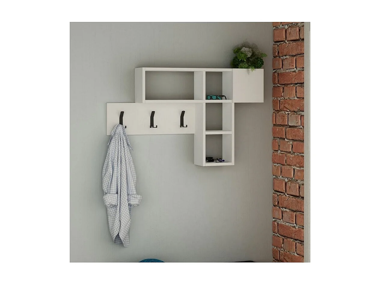 Appendiabiti da parete Game colore bianco