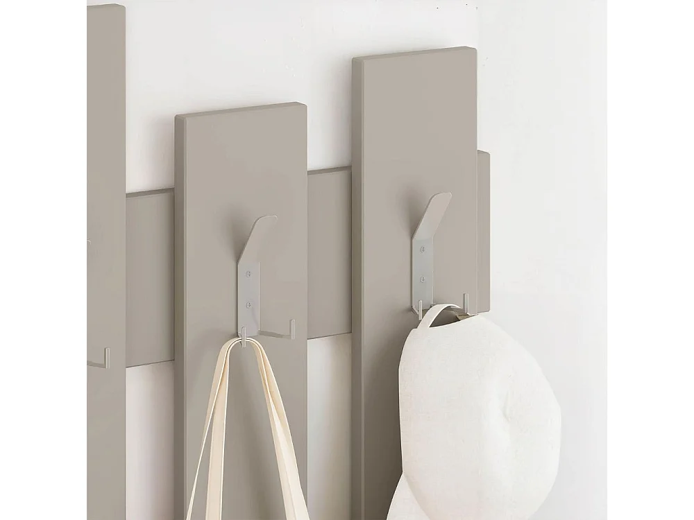 Appendiabiti a muro Wave 8 ganci colore cashmere