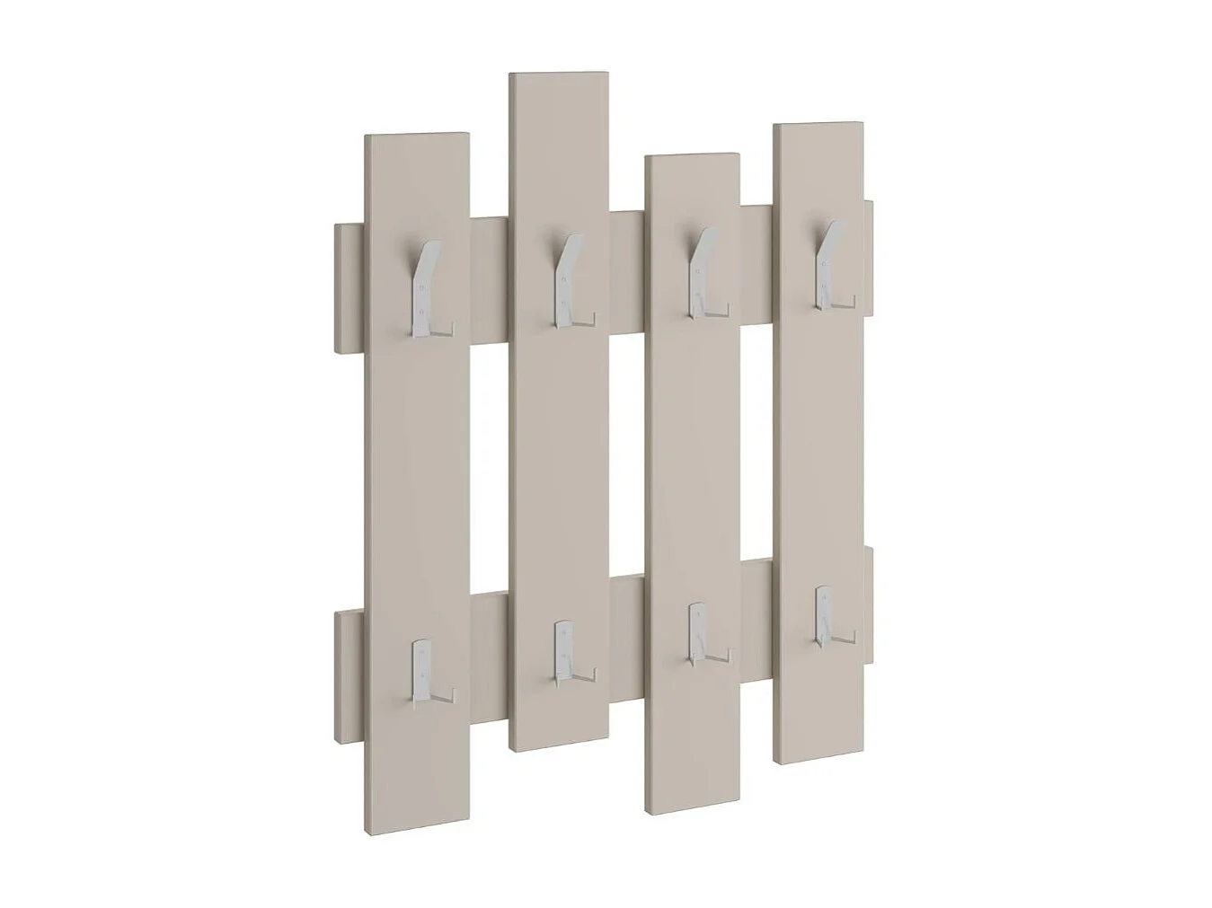 Appendiabiti a muro Wave 8 ganci colore cashmere