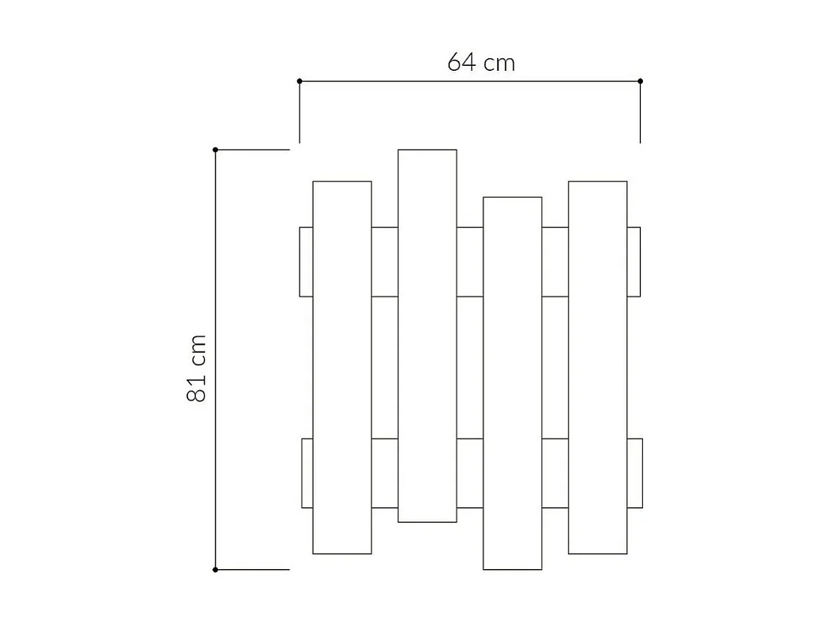 Appendiabiti a muro Wave 8 ganci colore cashmere