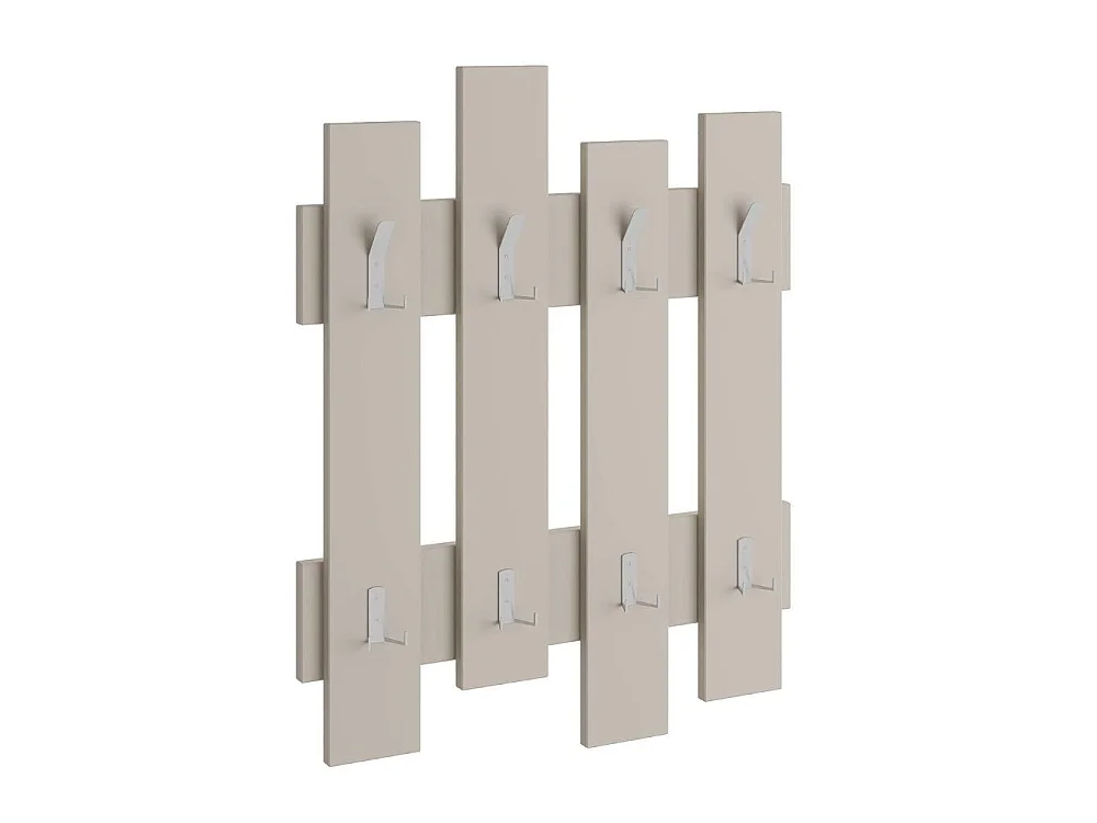 Appendiabiti a muro Wave 8 ganci colore cashmere