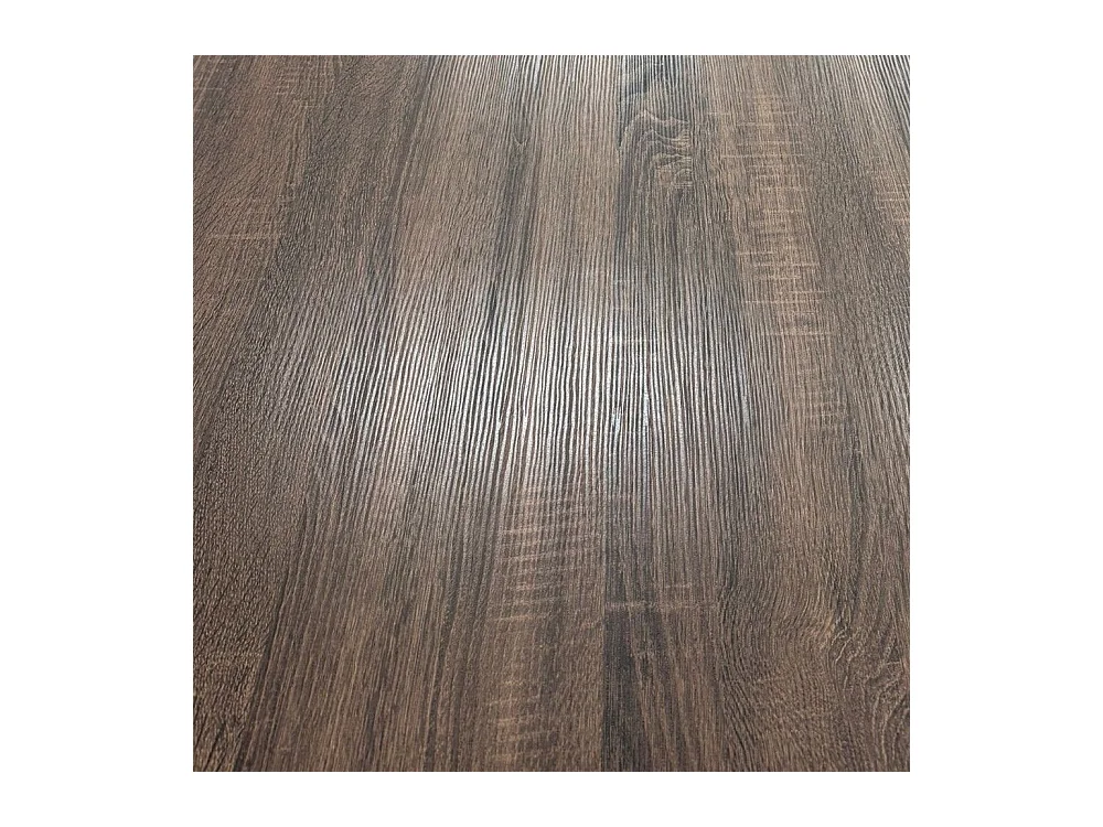 Tavolo fisso Ronan con piano in rovere anticato e gambe in metallo nere 180x90x76H