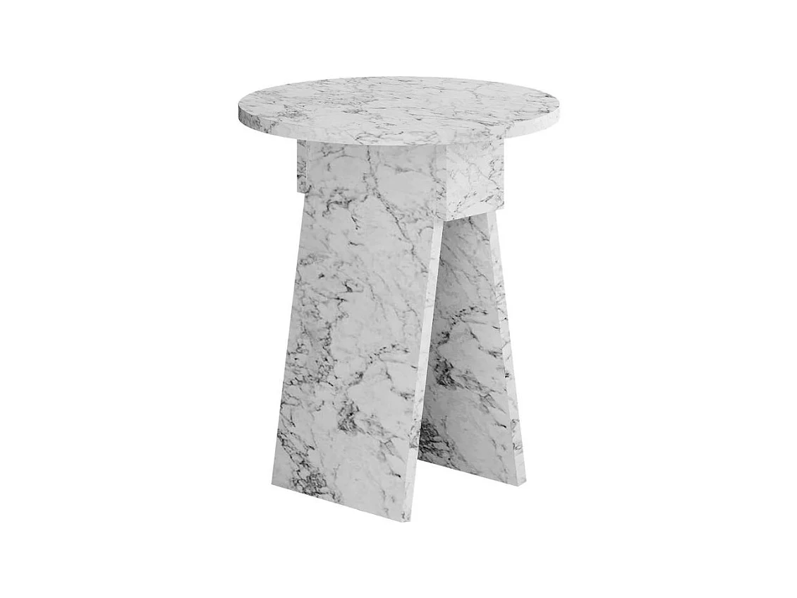 Tavolino da salotto Chen effetto marmo carrara bianco – Eleganza minimalista per ogni ambiente