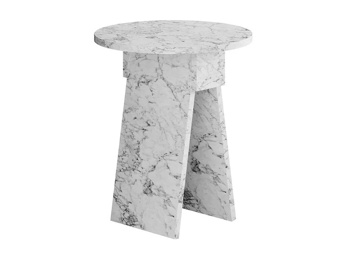 Tavolino da salotto Chen effetto marmo carrara bianco – Eleganza minimalista per ogni ambiente