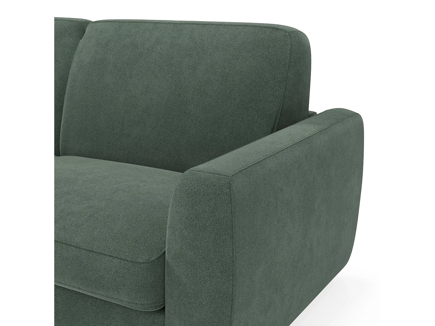 Leonida Divano letto sfoderabile e materasso H18 cm - vano portaguanciali in tessuto Smacchiabile T23 222 cm verde