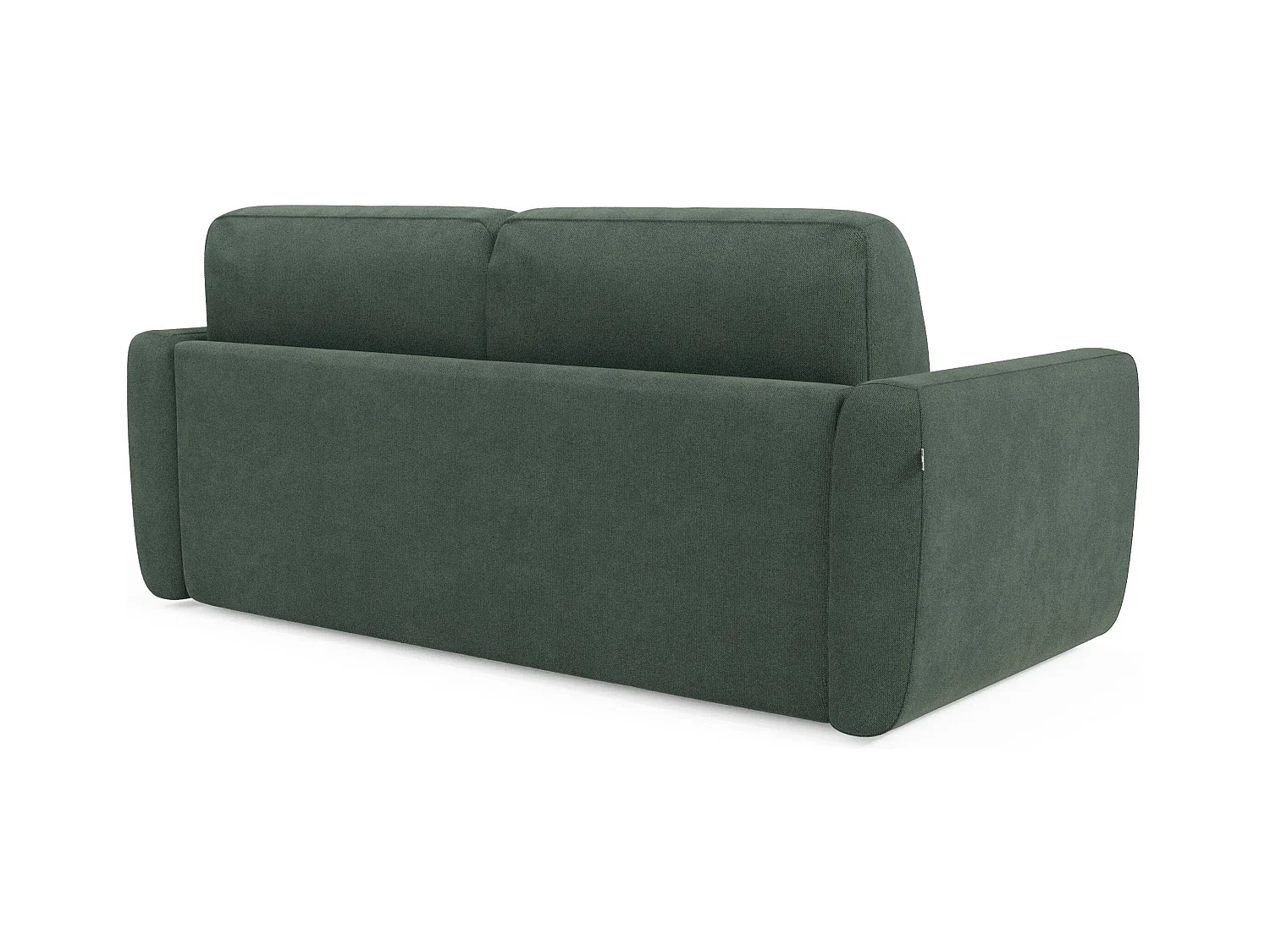 Leonida Canapé convertible déhoussable et matelas H18 cm - coffre à oreiller détachable 202 cm vert