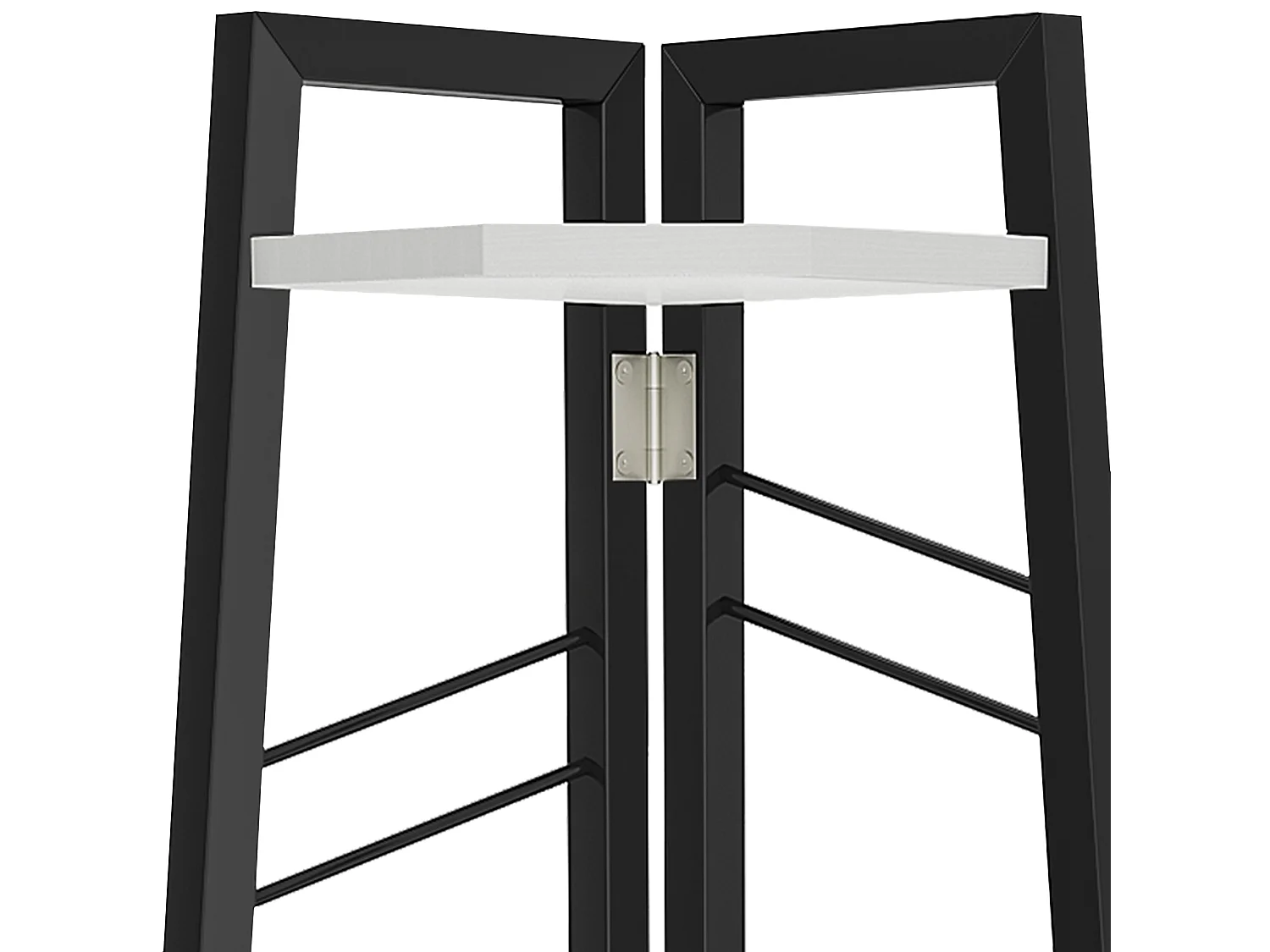 Étagère d'angle à 5 niveaux - Bibliothèque d'angle moderne sur pied - Étagère d'exposition ouverte en bois - Blanc