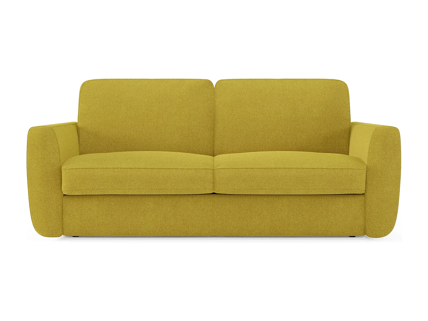 Leonida Divano letto sfoderabile e materasso H18 cm - vano portaguanciali in tessuto Smacchiabile T23 222 cm giallo sole