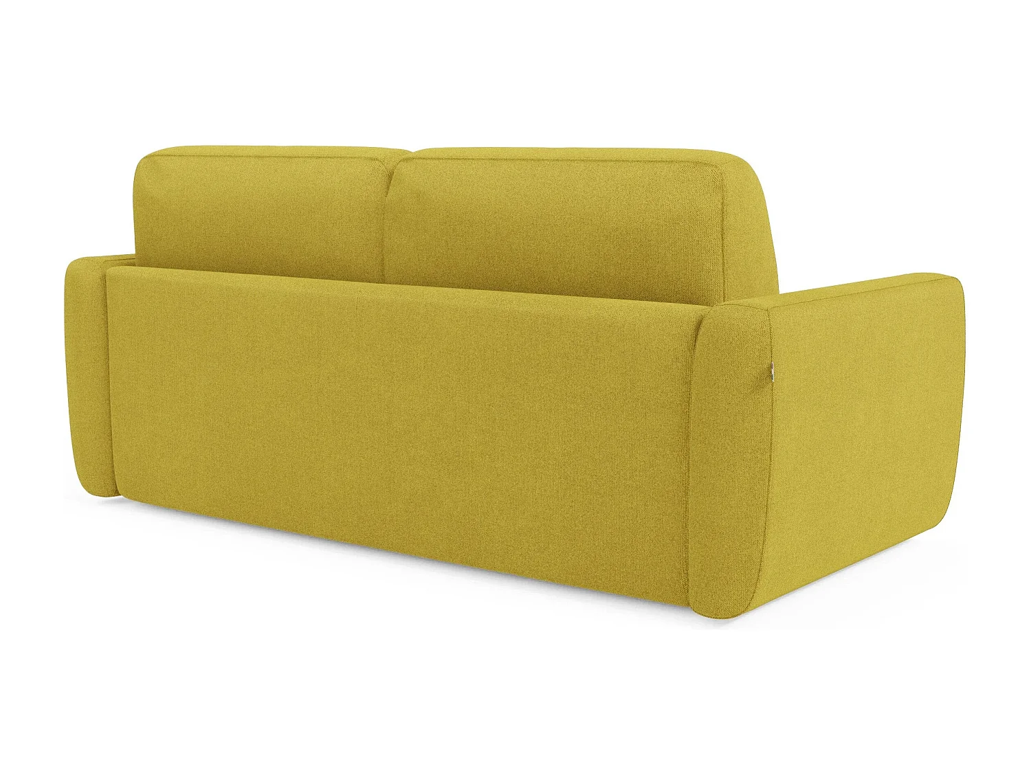 Leonida Divano letto sfoderabile e materasso H18 cm - vano portaguanciali in tessuto Smacchiabile T23 222 cm giallo sole
