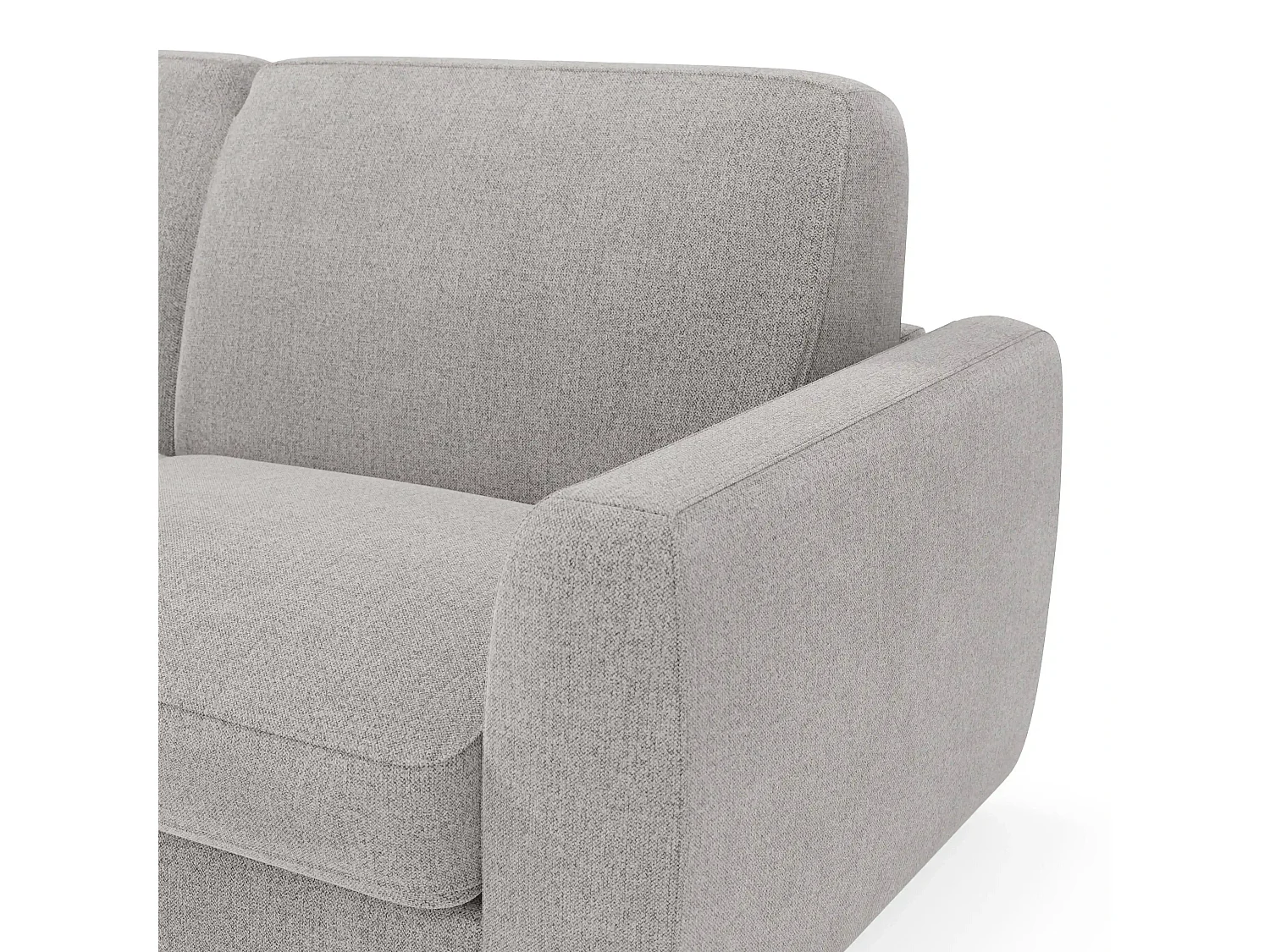 Leonida Divano letto sfoderabile e materasso H18 cm - vano portaguanciali in tessuto Smacchiabile T23 222 cm grigio